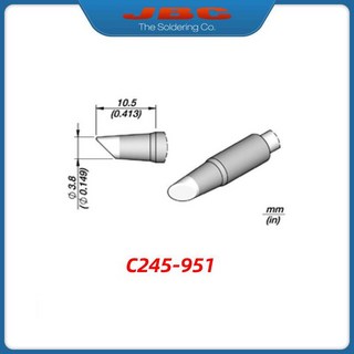 기존 JBC C245 시리즈 납땜 인두 팁 구부러진 칼 맞춤 T245 핸들 CDB 용접 장비 수리 일정한 온도 가열 코, 1개, C245951