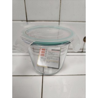 《翔翼玩具》逸家之主玻璃保鮮盒 密封耐熱玻璃便當盒 透明玻璃餐盒 副食品分裝盒 樂扣保鮮盒, 1個, 59490 深圓形-700ml