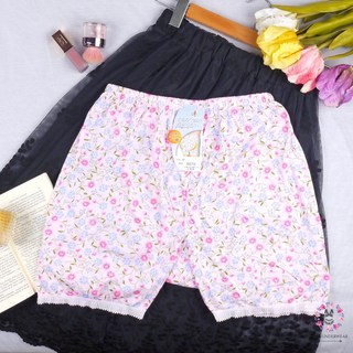 歐娜小舖 台灣製 小碎花棉質內褲 媽媽褲 吸濕透氣 柔軟親膚 高腰四角褲, 淺粉,M