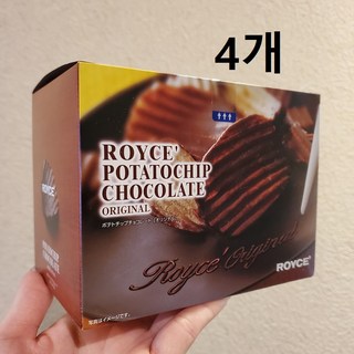 Royce Potato Chip Chocolate Original 로이스 초콜릿 포테이토칩 오리지널 4팩, 190g, 4개