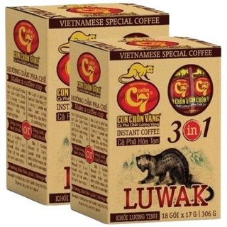 C7 베트남 루왁 LUWAK 위즐 인스턴트 커피 COFFEE, 2세트, 18개입, 17g