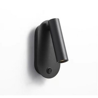 典匯甘仔店 LED 3W 床頭閱讀燈 - 全電壓黃光北歐風壁燈, 黑色