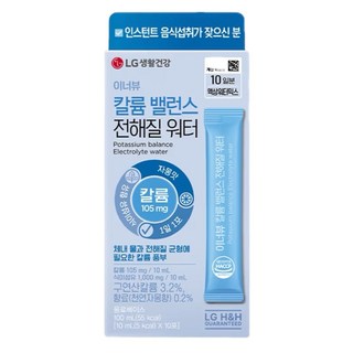 LG생활건강 이너뷰 칼륨밸런스 전해질워터 10포, 10개