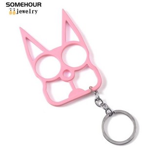 티타늄너클 호신용 스프레이 호신 경보기 키링 전기 충격 최루 후추 넉클 용품 캡사이신 칼부림 주먹 여성 벨 세트, Pink, 1개