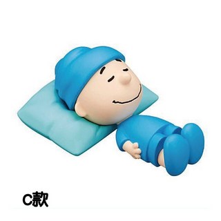 T-ARTS 史努比睡眠公仔 P3 扭蛋 查理布朗 全4款, 1個, C款/查理布朗2I091