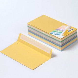 star starred 접착식 도톰한(130g) 15컬러 봉투 가로형, 75매