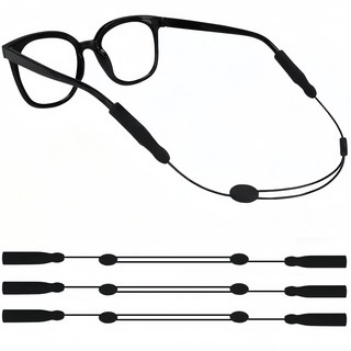 쓸리보 가벼운 미끄럼방지 조절형 안경 스트랩 3개입