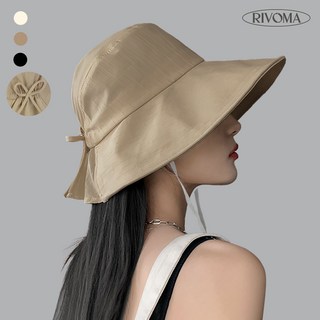 리보마 챙넓은 햇빛가리개 버킷햇 벙거지 턱끈 모자
