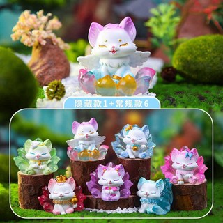 火種•源 台灣熱銷 國潮古風山海九尾狐盲盒 上古國潮狐狸傳說桌面擺件 生日禮物, 1個, 隨機1個（批次不同顏色不同