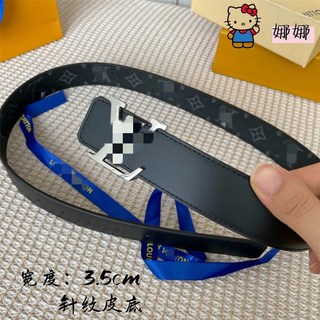 娜娜精品箱包 頂版同款經典老花皮帶 男士腰帶 雙面皮帶 休閒百搭平滑扣情侶皮帶 韓版休閒皮帶