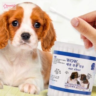 WOW 와우 애견전용면봉 80개입 저자극 강아지