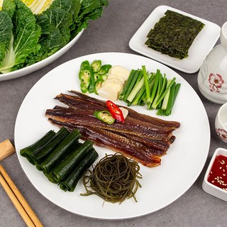 자연e 과메기 포항 구룡포 발과메기 야채 세트, 1세트, 10마리20쪽 야채풀세트