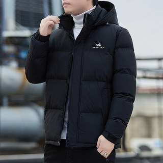 石墨烯加厚保暖連帽撞色棉襖外套 男士冬季短款運動棉服