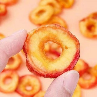 【喵喵 】低糖低卡 新貨精選農家沙果干酸甜無核小蘋果圈海棠果果脯休閑零食批發, 1個, 精選沙果干100g【試吃裝】