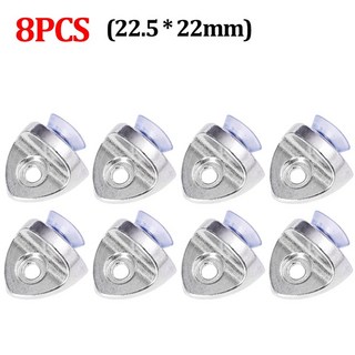 석션 컵이 있는 유리 선반 브래킷 거치대 스틸 스터드 페그 옷장 옷장 파티션 지지대 브래킷 집 개선 12 개 1, 8PCS-B, 8개