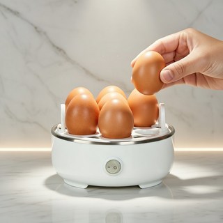 [독일브랜드] 7구 계란찜기 에그쿠커 반숙 완숙 타이머 자동전원차단 계란삶는기계 전기 만능 찜기 다이어트 식단