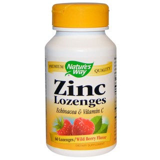 해외직송품Nature's Way Zinc 60 LOZENGES WITH ECHINACEA & VITAMIN C (Pack of 2)