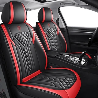 포드 포커스 MK1 몬데오 익스플로러 레인저 피에스타 퓨전 쿠가 KA 엣지 자동차 액세서리용 PU 범용 카시트, 05 Front Seats-Red, 01 빠른