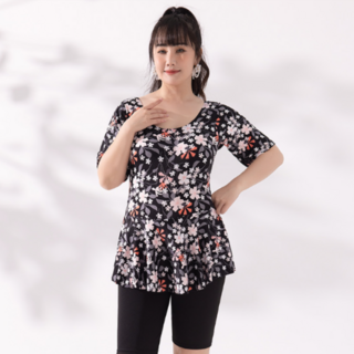 여름용 여성용 수영복 세트 (6가지 디자인), 블랙 블라워.