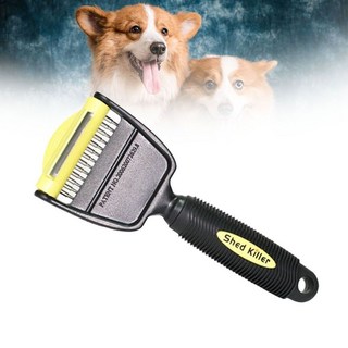 강아지빗 애견 고양이털브러쉬 슬리커 죽은털제거 빗, 회색, 1개