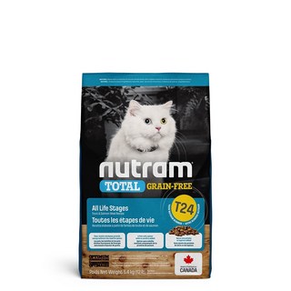 紐頓 Nutram T24 無穀全能 鮭魚+鱒魚 全齡貓 貓飼料, 1個, 5.4kg
