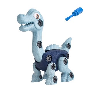 JoyBaby 組裝恐龍玩具 兒童玩具恐龍蛋 DIY霸王龍三角龍益智積木 拆卸拼裝恐龍 擰螺絲玩具, 腕龍-螺絲刀版, 1個