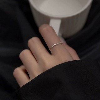 Muer 純銀戒指 尾戒 線戒 細戒指 防小人戒指 戒指女生 小戒指 925戒指 食指戒 925純銀戒指