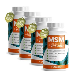 프로퓨엘 엠에스엠 내추럴 비타민C 타블렛 Profuel MSM natural vitamin C, 4개