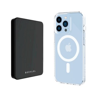 BEZALEL 倍加能 Prelude S/SR MagSafe 磁吸無線行動電源 (黑) iPhone17, SR｜贈iPhone 13 Pro手機殼, 曜影黑, SR｜贈iPhone 13 Pro手機殼