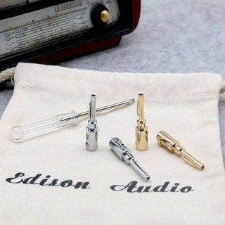 實心柱彈簧自鎖免焊香蕉插喇叭線, 1個, 鍍金/支$30, 鍍金/支$30, 鍍金