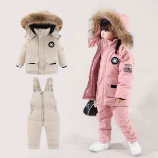 [당일발송]온리히얼 아동 유아 스키복 북극곰 아동용 스키복점퍼+수트세트