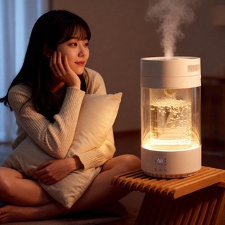 26년 NEW신상 신일 110도 살균 물멍 유리 가열식 가습기 대용량 신생아, 화이트