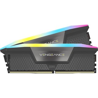 코르세어 복수 RGB DDR5 RAM 64GB(2x32GB) 6000MHz CL28-36-36-96 1.40V AMD 엑스포 인텔 XMP 3.0 컴퓨터 메모리 - 그레이(CMH64
