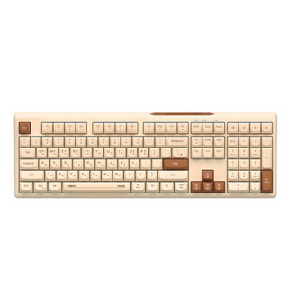 앱코 무선 저소음 블루투스 멤브레인 키보드, 오트밀, (2000mAh)배터리MK108W, 제조사축