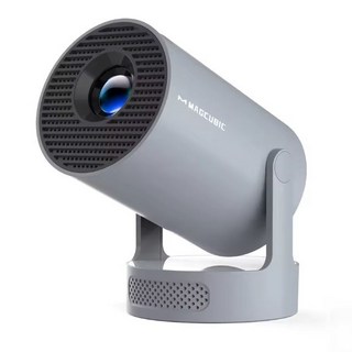 미니 컴팩트 스마트 휴대용 빔 프로젝터 HY300 플러스+ 4K 지원 180도 회전형, HY300 Plus, 그레이