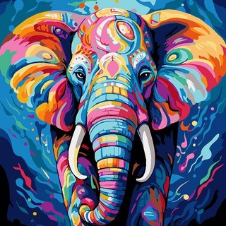 手工彩繪數字油畫 丙烯油彩畫 黑色布松木框 牆面裝飾畫, HWC0018黑布框-款,30*30cm畫板+顏料筆刷配件+彩盒