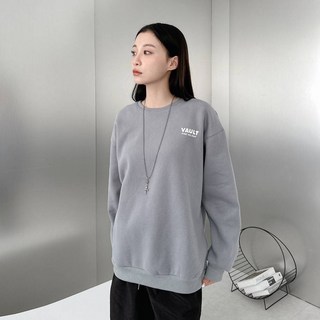 BT3 Vault 內刷毛大學T 男女同款 寬鬆落肩 重磅保暖 情侶裝 美式復古長袖上衣