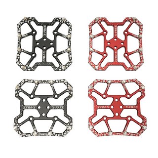 X-FREE 鋁合金卡踏轉換器 鎖踏轉平踏板轉換座 SPD-SL KEO 公路車自行車通用, 1個, 紅色