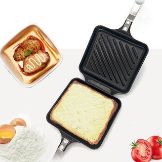 양면 토스트팬 샌드위치팬 메이커 핫도그 분리형 양면 그릴팬 캠핑 식빵 팬 양면팬 K637, 1개, 단품