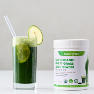Naturgrace 樂而泉 美國有機小麥草汁粉，富含維生素與礦物質，冷壓製成，促進新陳代謝，維持消化道機能, 150g, 1個