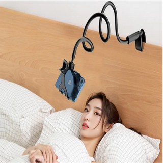 엠스윕 자유자재 집게형 침대 핸드폰거치대 자바라, 1개, m 화이트