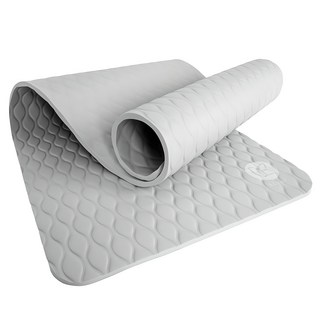 아리프 NBR 쿠션 요가매트 13mm, 소프트 그레이, 1개