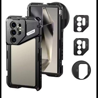 스마트폰 케이지 거치대 비디오 리그 키트 호환용 NEEWER S25 Ultra 전화 Samsung Galaxy Ultra와 호환되는 67mm 필터 어댑터가 포함된 모바일 조작 안정, 1)S24 cage