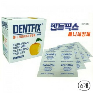 덴트픽스 틀니 세정제 32정, 6개