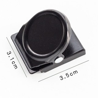 糖果色金屬磁鐵夾 便條紙夾 文具夾 創意彩色磁鐵夾 辦公室文具用品, 黑色, 1個