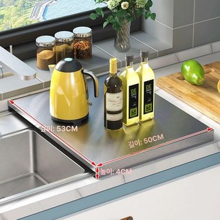 304 스테인레스 스틸 주방 가정용 조리대 싱크대스텐 플레이팅 상판 2mm-50 60 두께 2.0MM 304 2.0mm 50x53x4 A 1층, 201 1.5mm 53x53x3.5