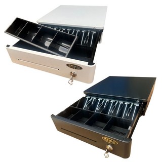 祥興錢箱 附RJ11線 - 適用於收銀機/收據機/POS發票機/出單機及RJ11介面, 1個, 圓弧T33手轉動鑰匙開啓不附鈴,黑, 黑