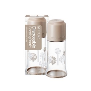 韓國 MOTHER-K 輕量免洗奶瓶/外出奶瓶 (無奶嘴) - 方便衛生，外出必備, 1個, 香檳棕