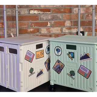 무소음 접이식 쇼핑카트 우레탄바퀴 폴딩카트 65L 대용량, 블랙, 1개