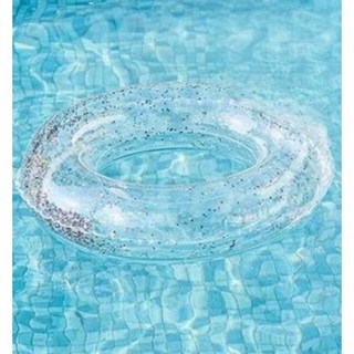 透明鴨子坐圈/泳圈 網紅爆款 加厚充氣設計, 1個, 透明泳圈60（適合體重15-27KG）